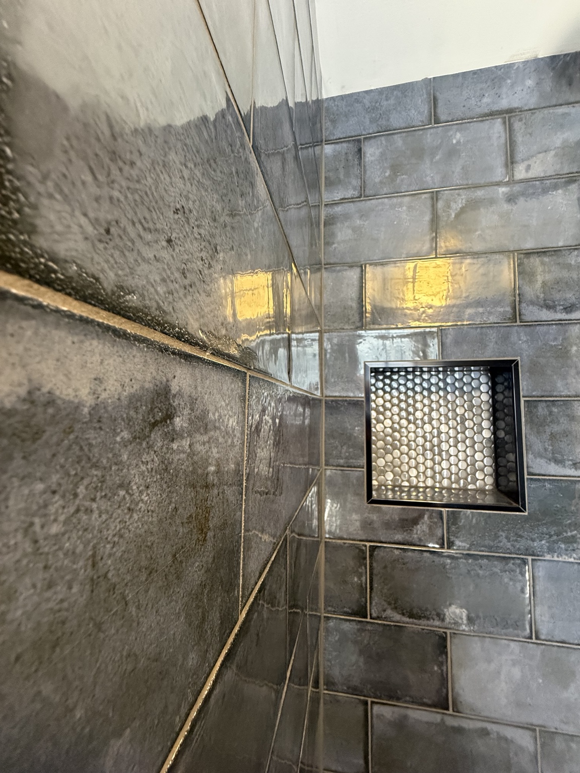 Shower niche close-up